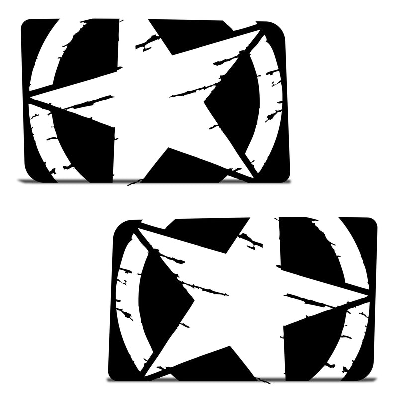 Jeep Wrangler JK (2007-2017) 4-Door Rear Window Wrap Custom Vinyl Decal Kit - TORN ARMY STAR