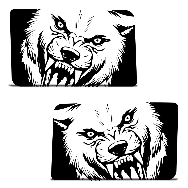 Jeep Wrangler JK (2007-2017) 4-Door Rear Window Wrap Custom Vinyl Decal Kit - WOLF