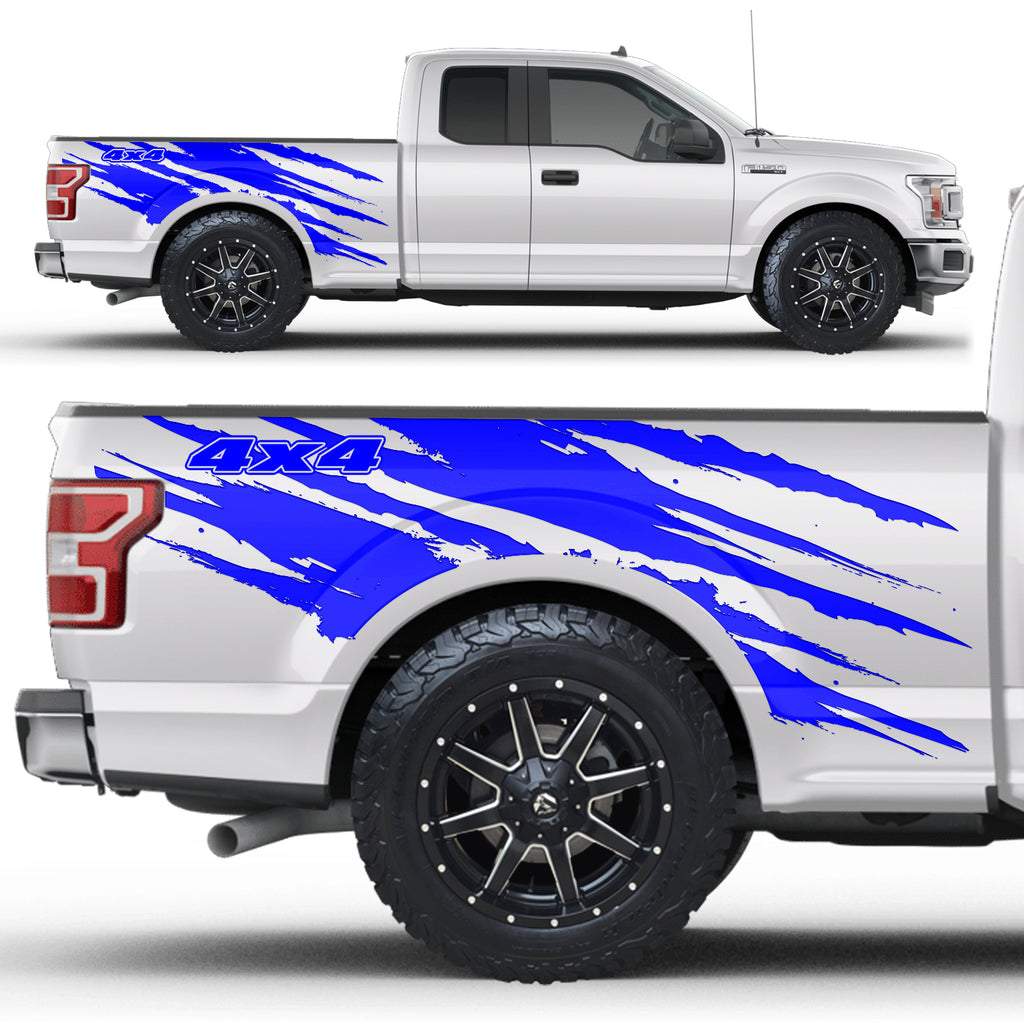 Ford F-150 (2017-2019) Vinyl Side Decal Wrap Kit - 4x4 RIP – Factory Crafts