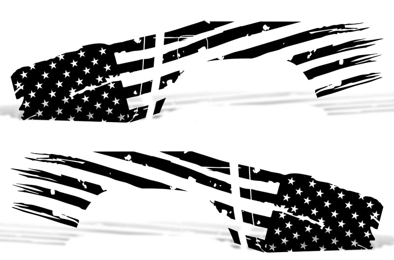 Toyota Tacoma TRD Truck Vinyl Decal Graphics Custom Black American Flag Design